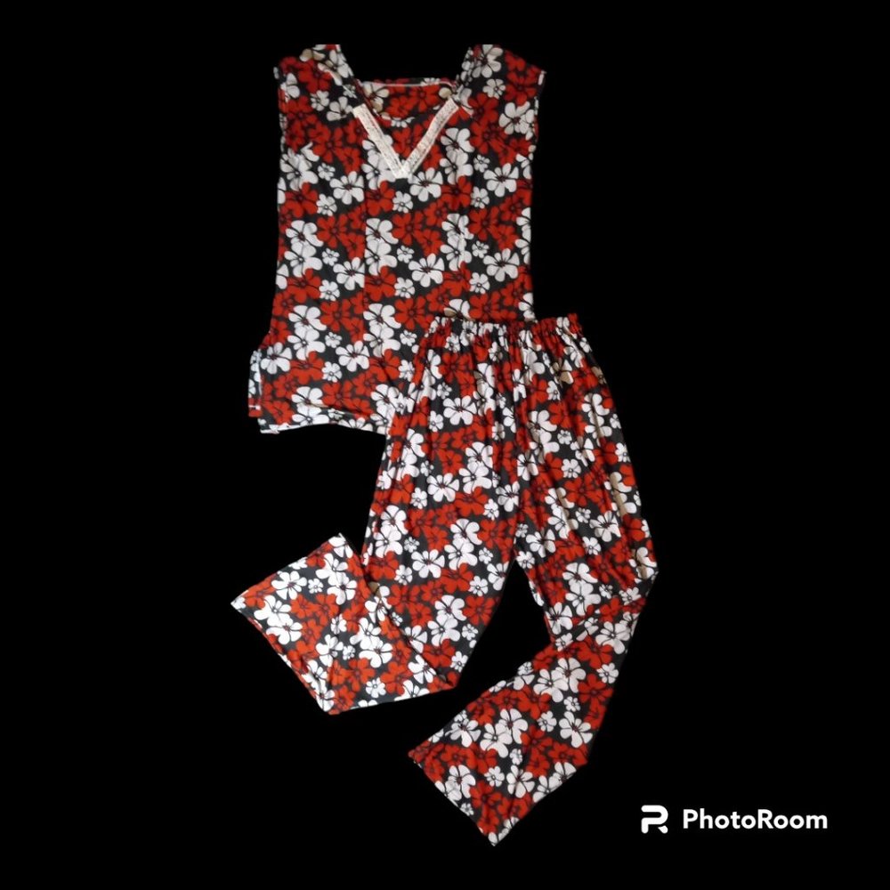 Viet Thanh silk pajama Set - Size L - Womens 2 Pcs Pajama Set-  NWOT